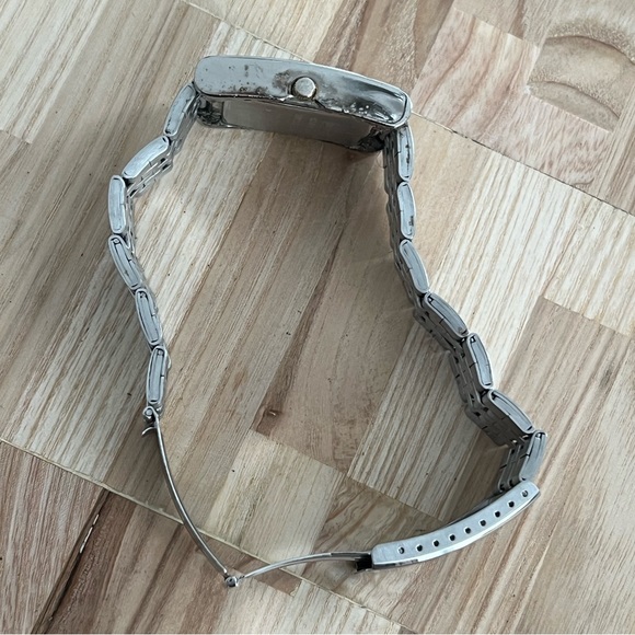 Carriage Men’s Watch Rectangular White Dial Two Tone Stainless Bracelet - Picture 6 of 12